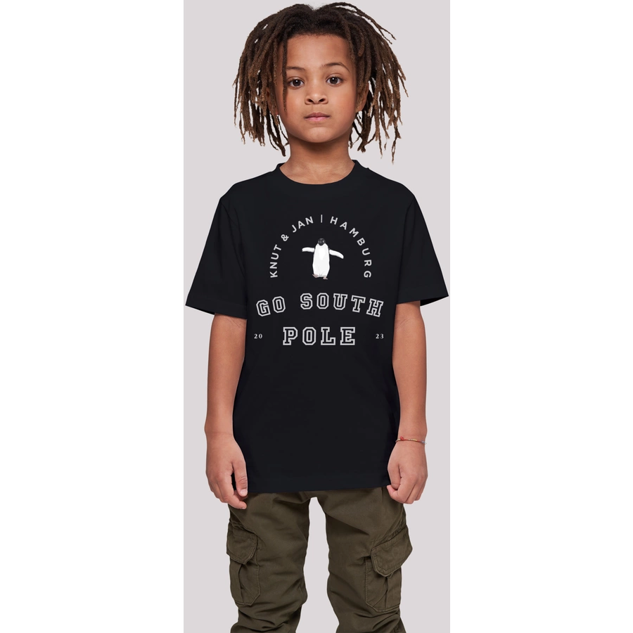 F4NT4STIC T-Shirt Pinguin Knut & Jan Hamburg schwarz