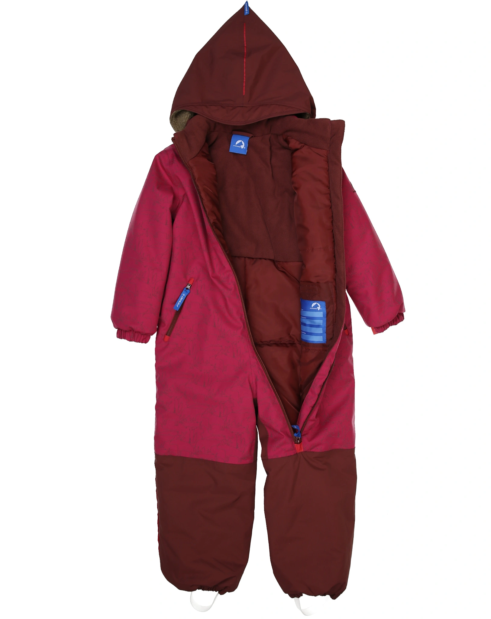 Winteroverall TURVA ICE in raspberry/sable