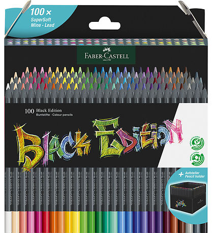 Faber-Castell Farveblyanter - Trekantet - Blåck Edition - 100 St