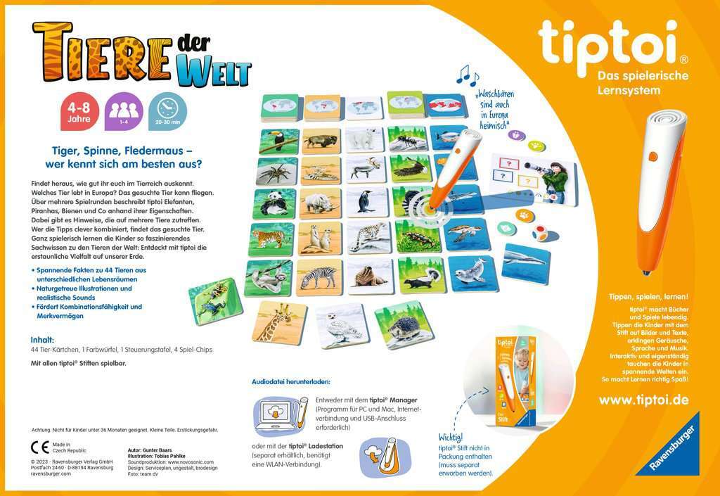 Ravensburger Spiel tiptoi® Tiere der Welt