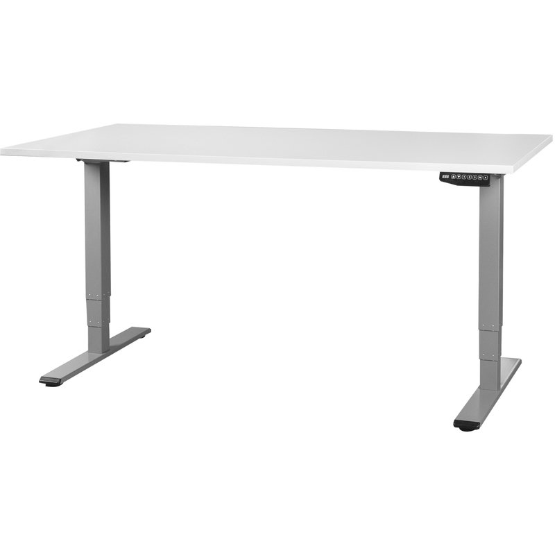 Contini Elektrisch höhenverstellbarer Schreibtisch ET225E, 180 x 80 cm, grau