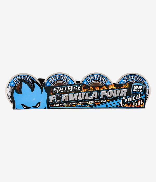 Spitfire Formula Four Conical Full Rollen (white blue) 52mm 99A 4er Pack
