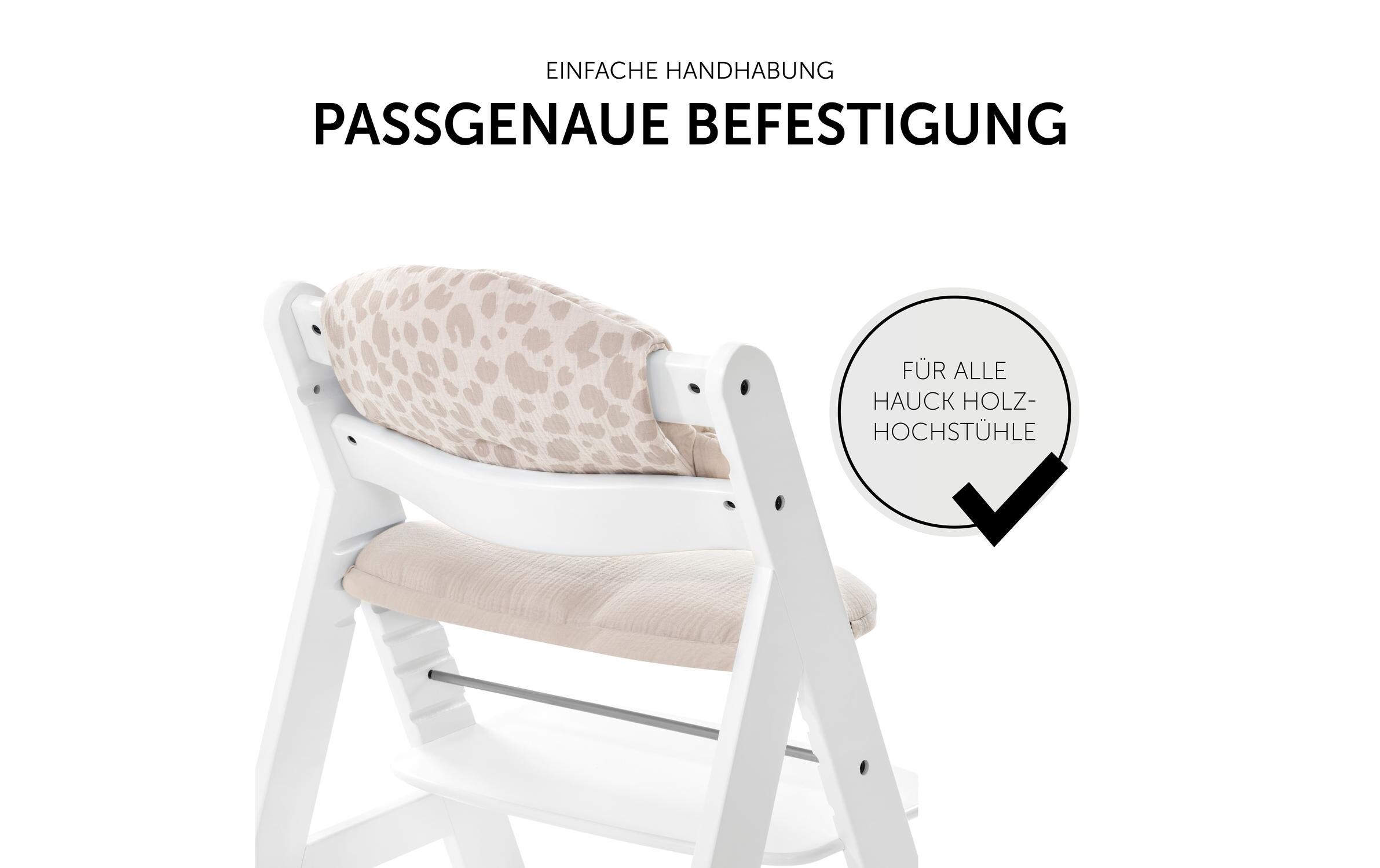 Sitzkissen Select Muslin Leo Natural zu Alpha+Hochwertige Hochstuhlauflage