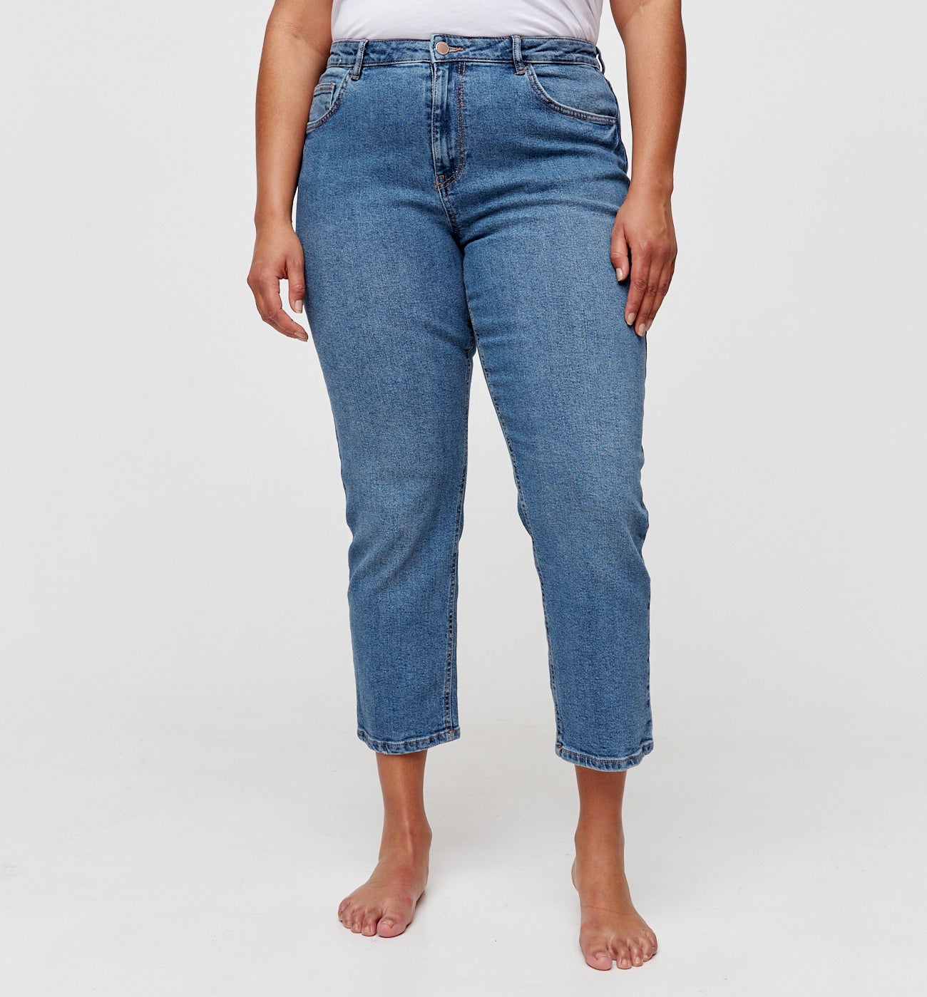 Jean slim cropped Femme GASTON - Jean moyen