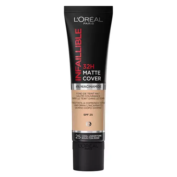 Base L'Oréal Paris Infallible 32h Matte Cover nº 25 Rose Undertone 30ml