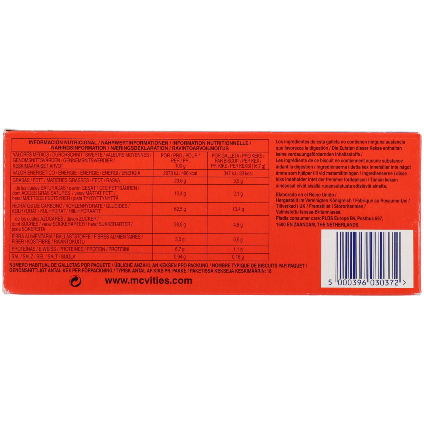 Mc Vitie's Digestive Milk Chocolate