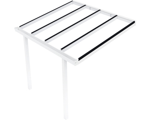 Easy Edition terrasoverkapping met 8 mm gelaagd veiligheidsglas, 300 x 250 cm, wit