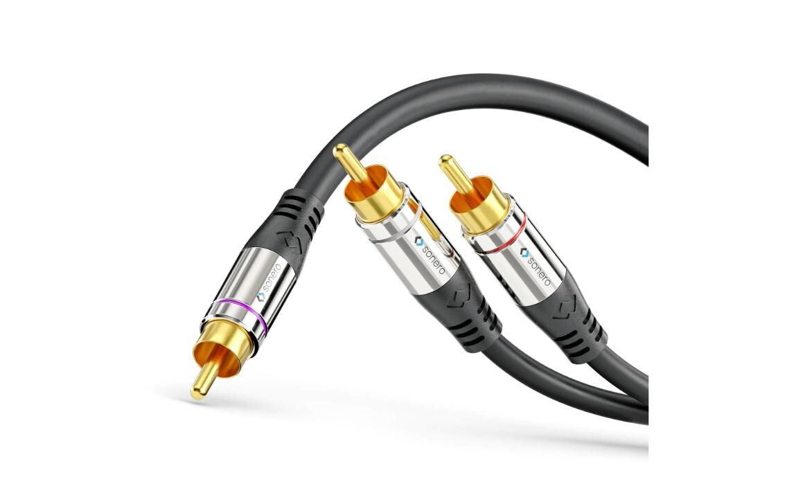 Audio-Kabel Cinch - Cinch 10 mSubwoofer Stereo / Mono Cinch Audio Y-Kabel