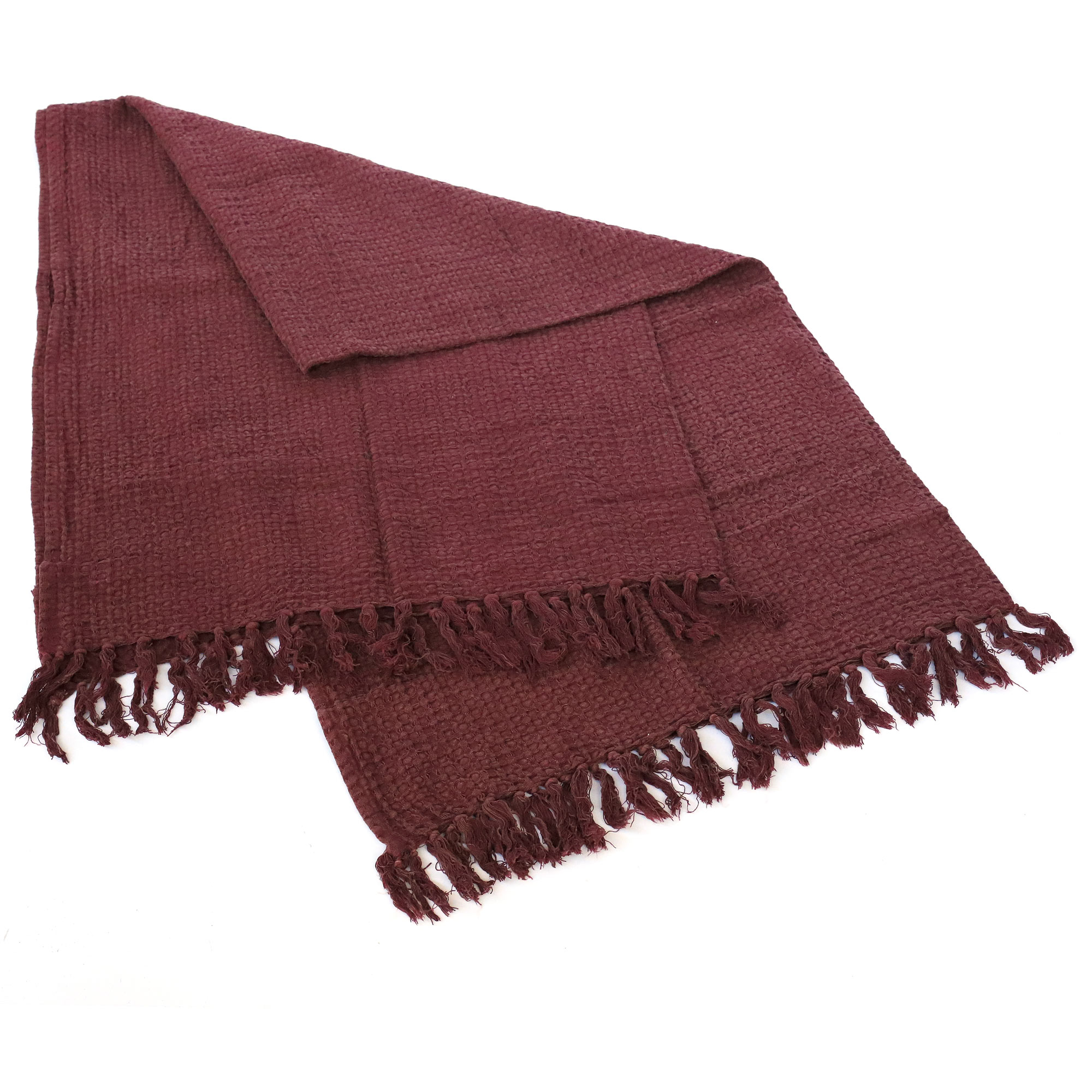 Throw 'Helia' bordeaux, B 170 cm, L 130 cm von fischer's lagerhaus