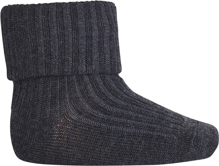 mpKids ANKLE WOOL RIB TURN DOWN Grå