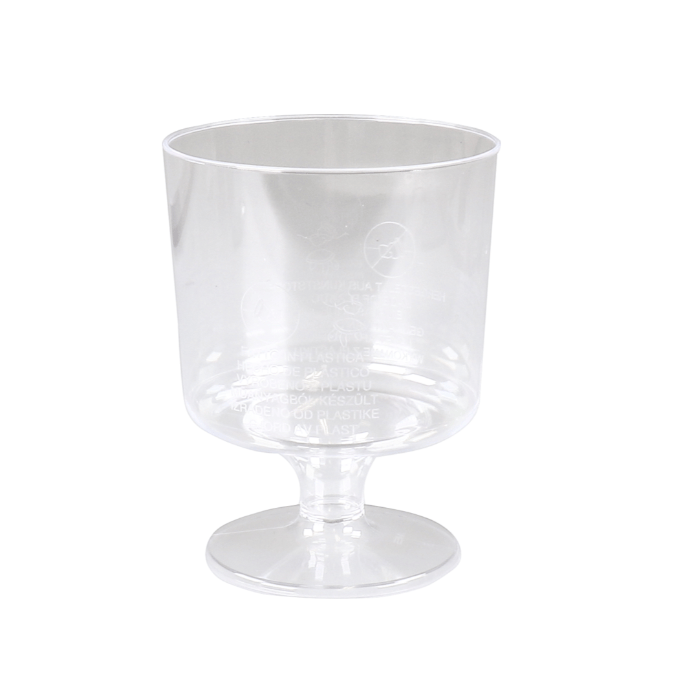 Glas, wijnglas, met voet, pS, 170ml, 86mm, glashelder