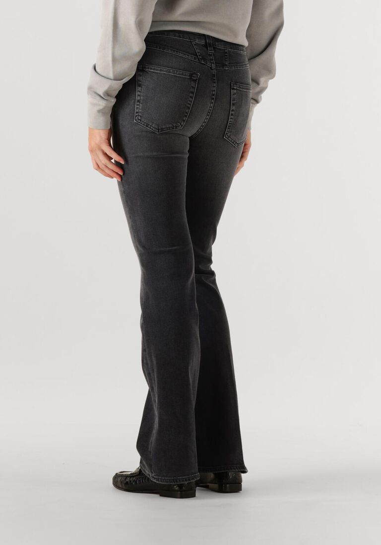 donkergrijze closed flared jeans jovanna