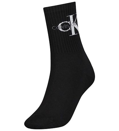 Calvin Klein Strømper - Rib - Sort m. Logo