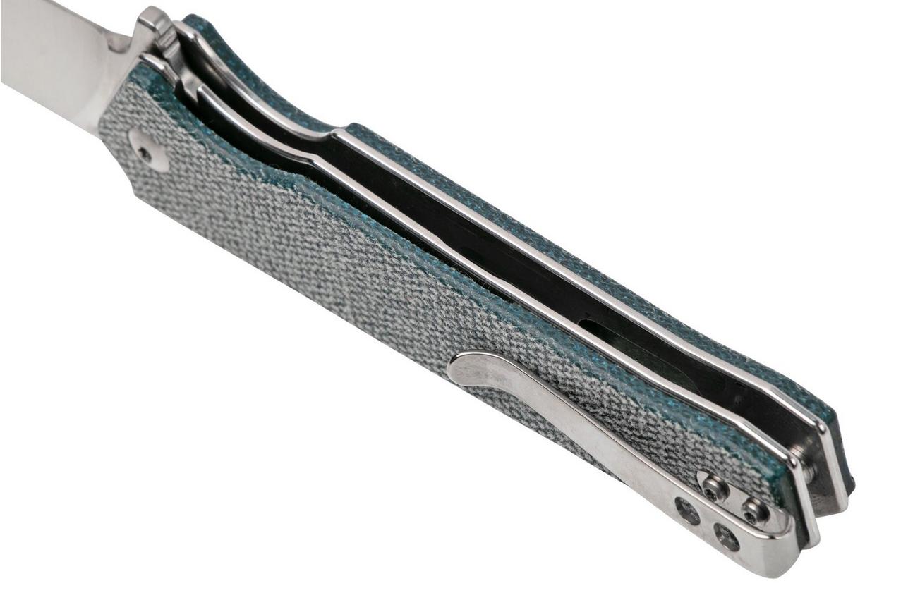 QSP Knife Mamba V2 QS111-H1 Satin, Blue Micarta zakmes