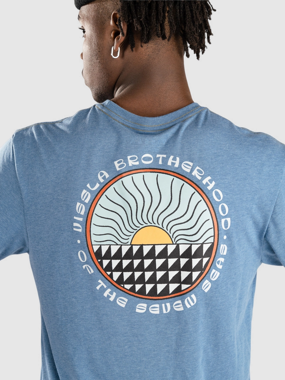 Vissla Surf Check Comp Lite Eco Performance T-Shirt harbor blue heather