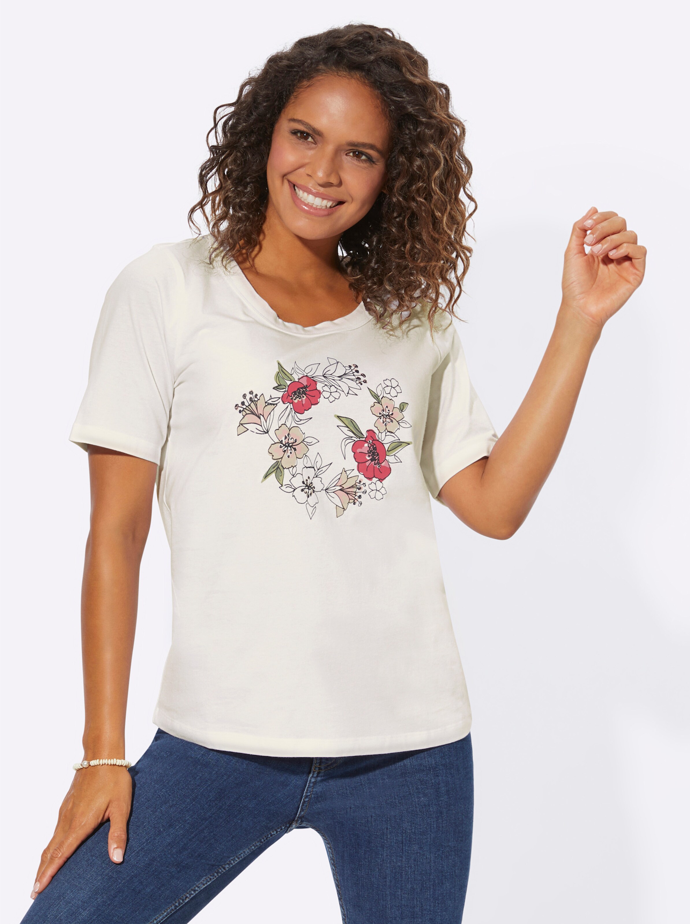 Shirt in ecru