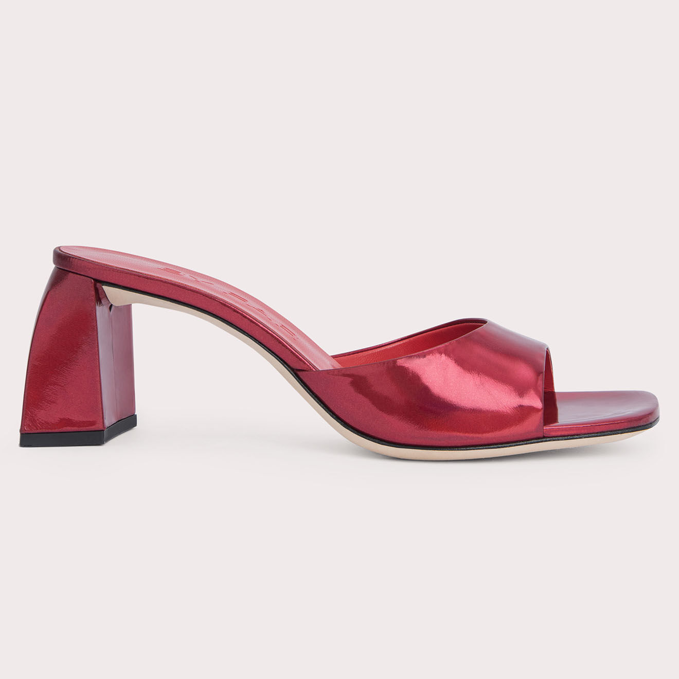 By Far Mules Romy rouges - Talon 7 cm