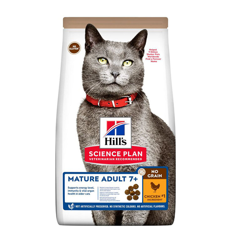 Ração para gatos Hill's Science Plan Mature Adult 7+ sabor frango