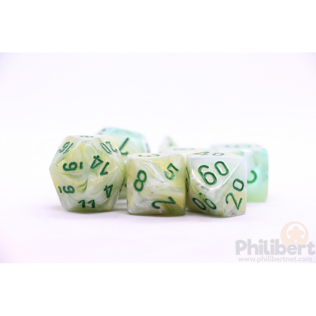 Set de 7 Dés JDR Chessex : Marble