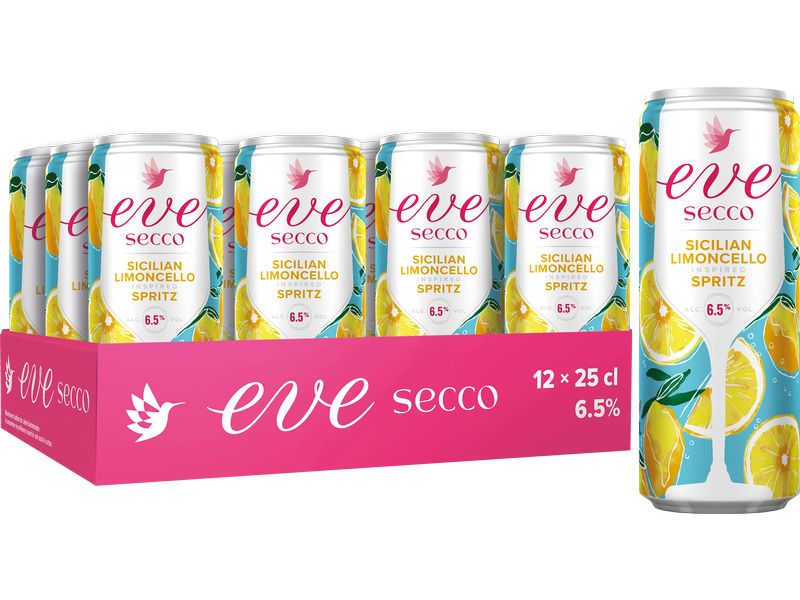 Eve Secco Sicilian Limoncello inspired Spritz 12 x 0.25 l Ready-to-Drink Cocktail