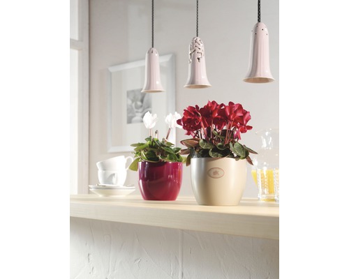 Soendgen Basel Fashion keramische bloempot, Ø 13 cm, H 12 cm, parelmoer