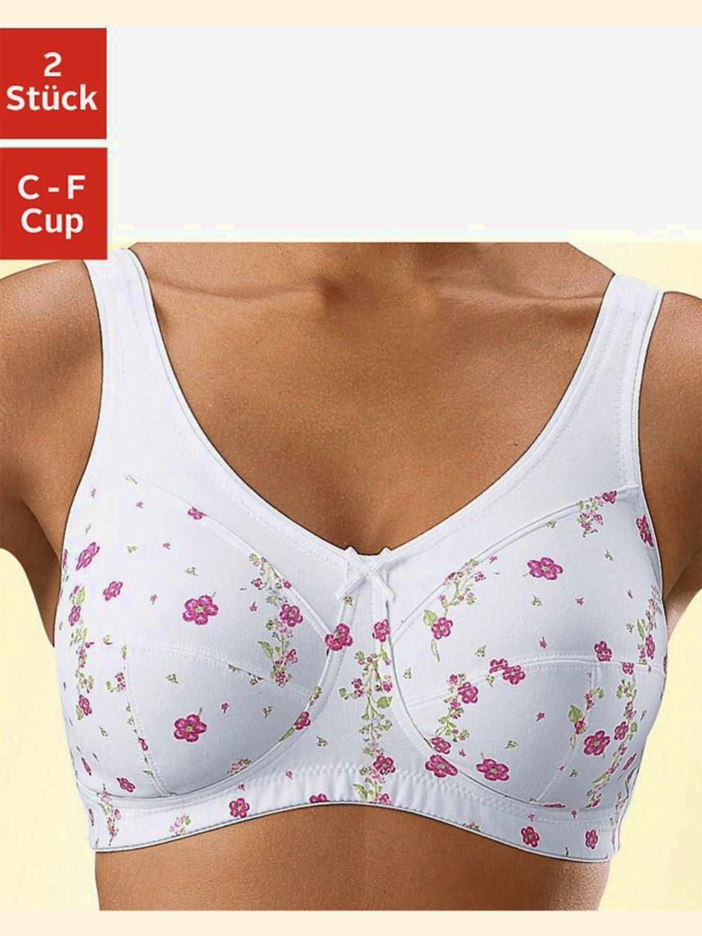 Soutien-gorge large soutien-gorge en tissu microtouch sans armatures. lot de 2 avantageux