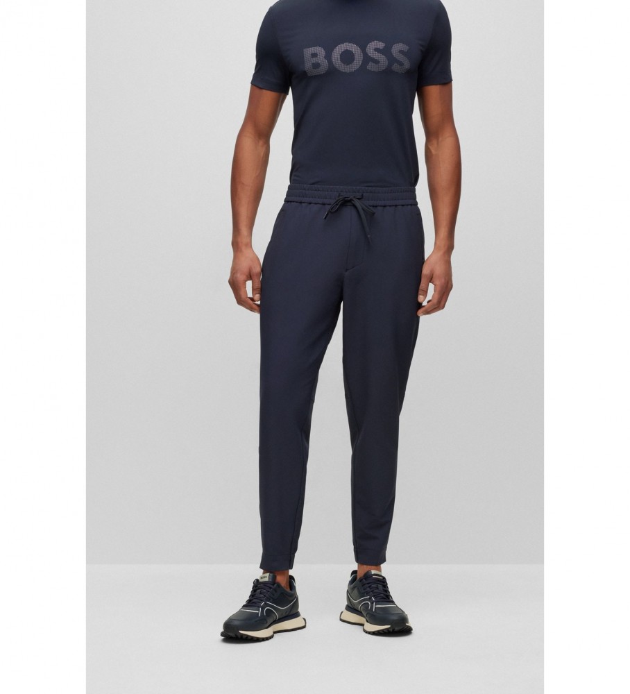 Calças chino BOSS Flex, azul-marinho