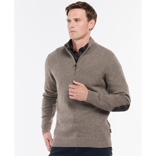 Barbour Holden Half Zip Striktrøje, Military Marl, XL