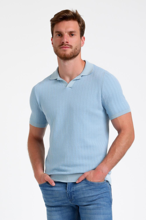 Gabbiano blauwe heren polo