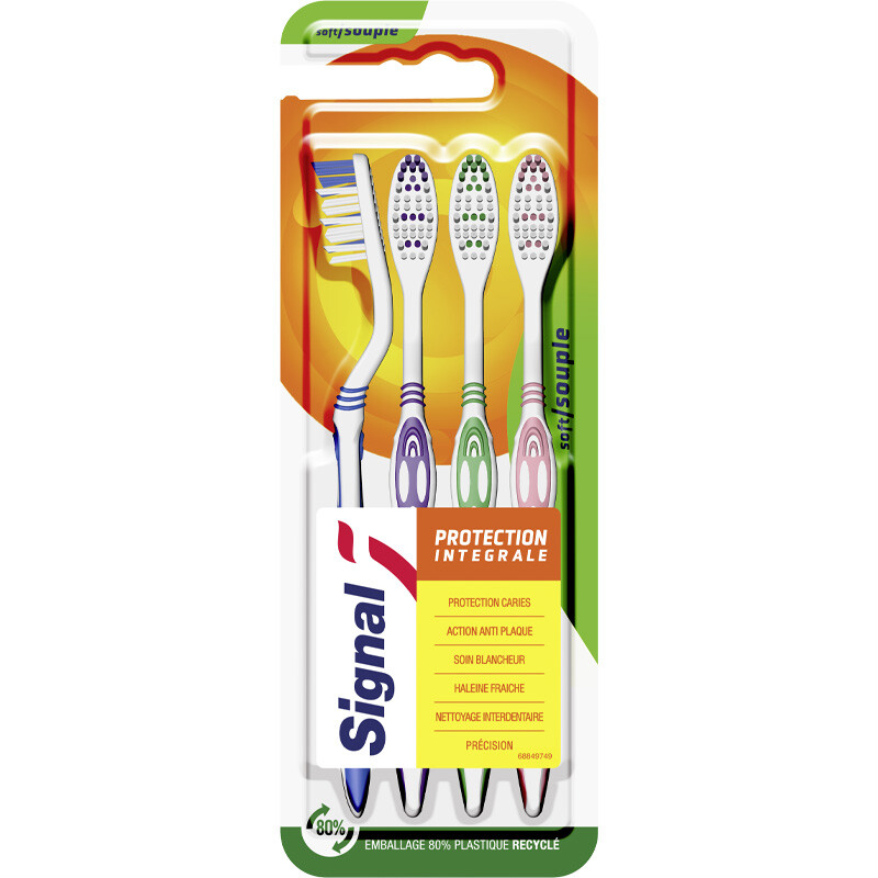 Brosses à dents - Protection intégrale - Souple - 12 unités