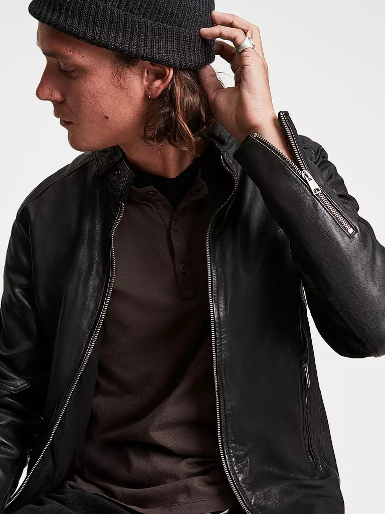 ALLSAINTS Lederjacke Cora schwarz