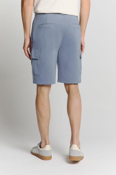 NO-EXCESS blauwe heren korte broek