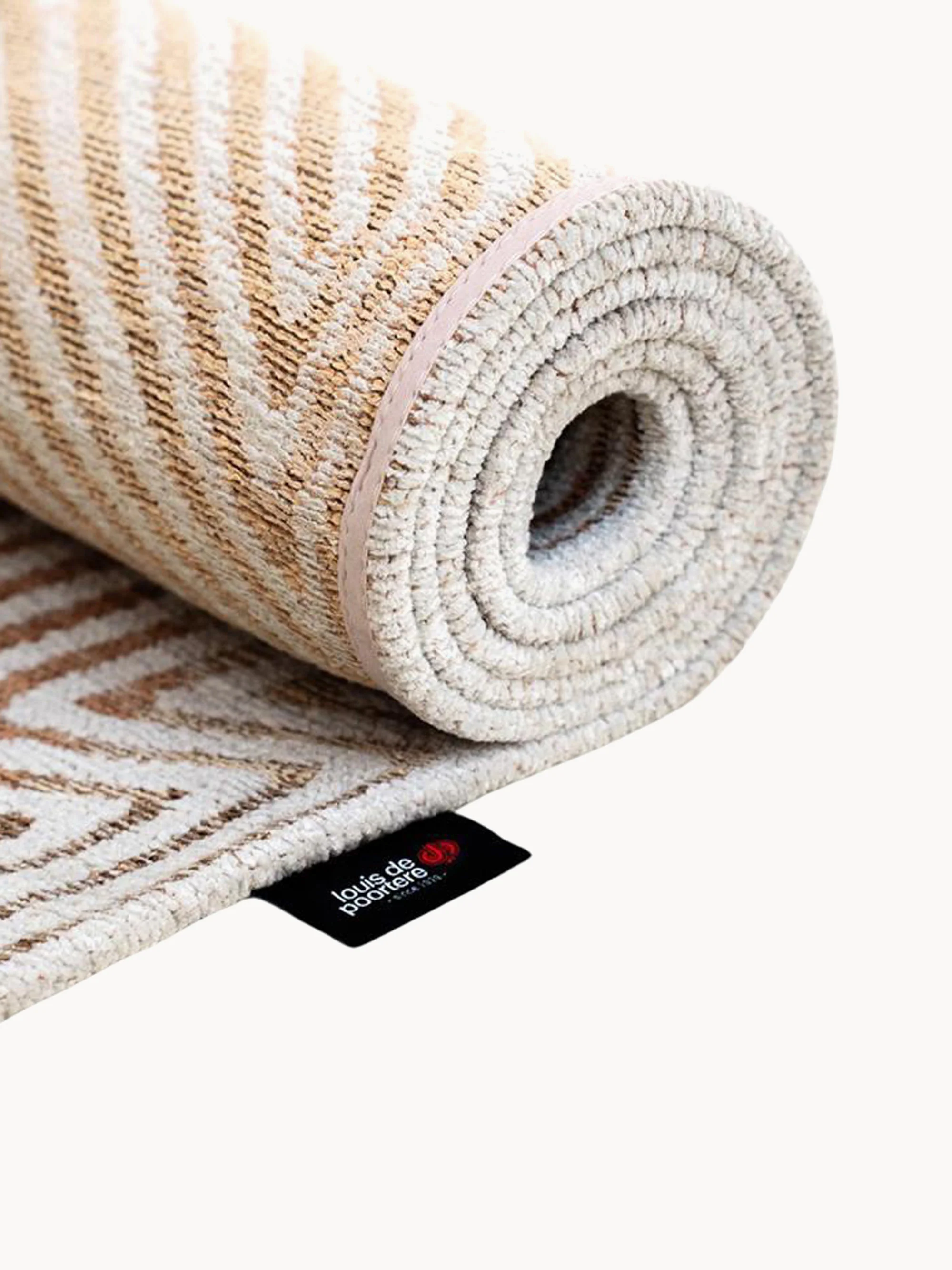 Rond jacquard in- & outdoor vloerkleed Coral, wasbaar