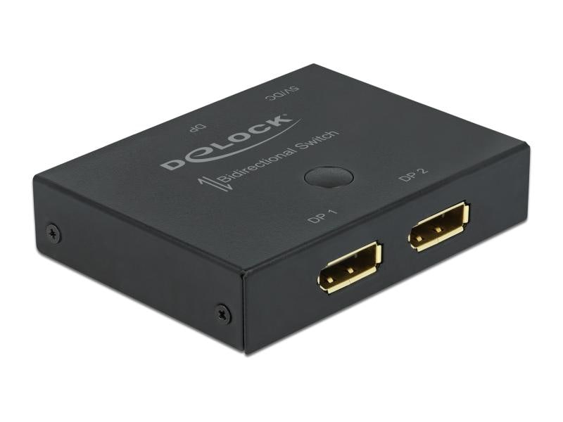 Delock Switchbox 2 Port Displayport 8K/30 Hz Bidirektional Delock DisplayPort 2 - 1 Umschalter bidirektional 8K 30 Hz