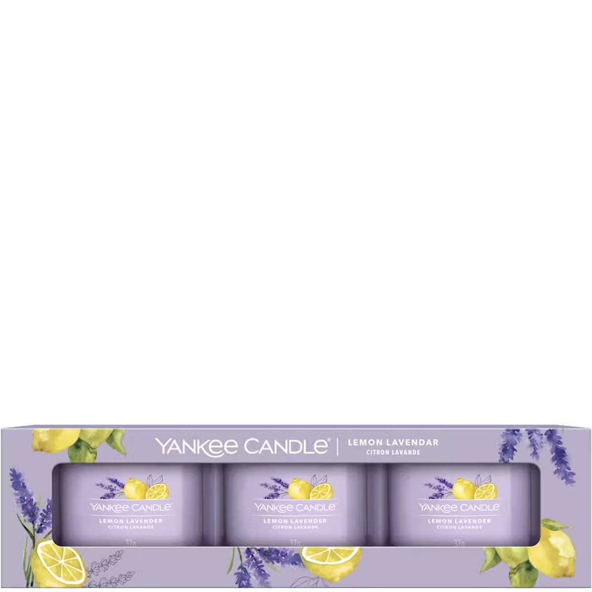 Coffret bougies votives - Citron lavande - 3 x 37 g