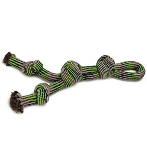 Brinquedo de corda verde para cães