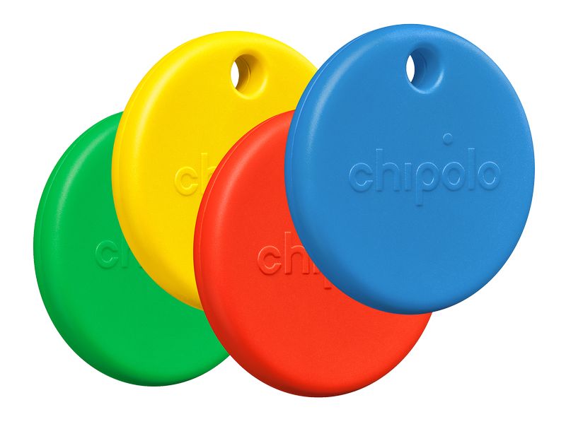 Chipolo POP 4er-Set Blau/Gelb/Grün/Rot Wasserresistenter Keyfinder