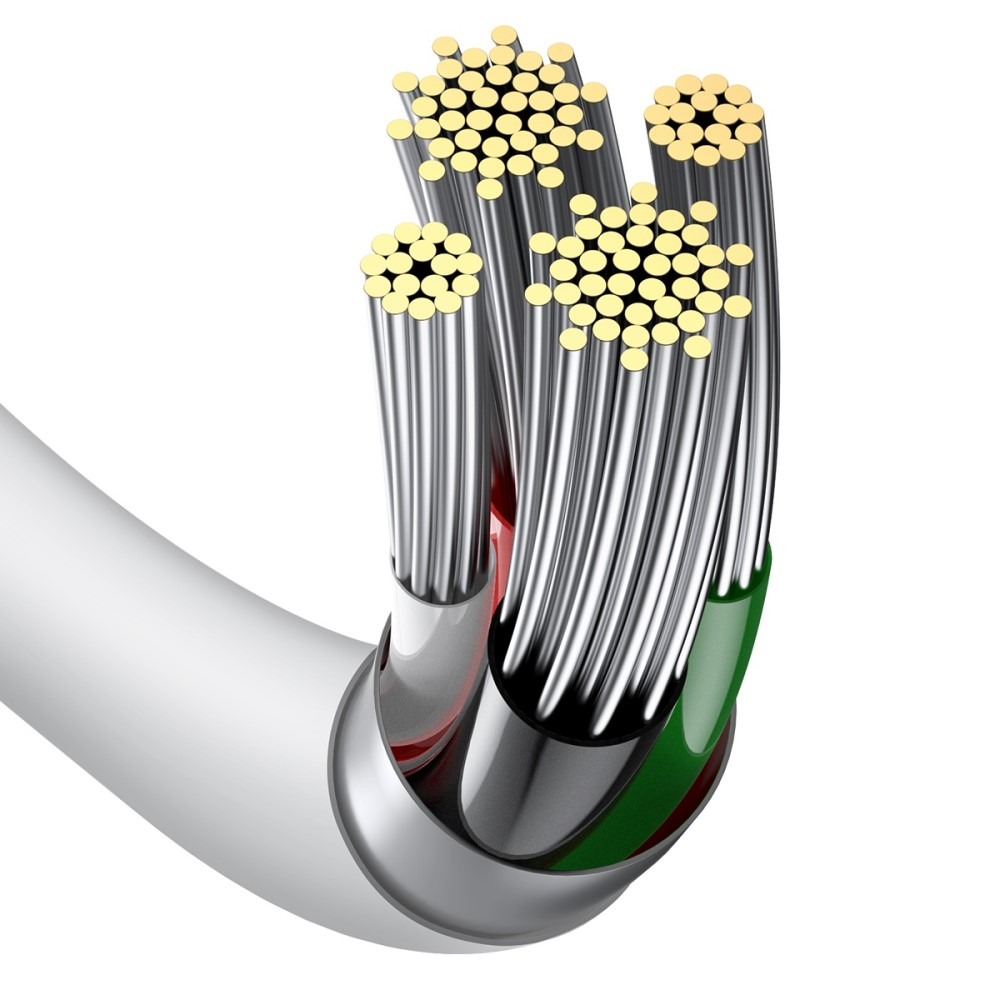 (1.5m) 2.4A USB A auf Lightning Ladekabel Datenkabel - Weiss