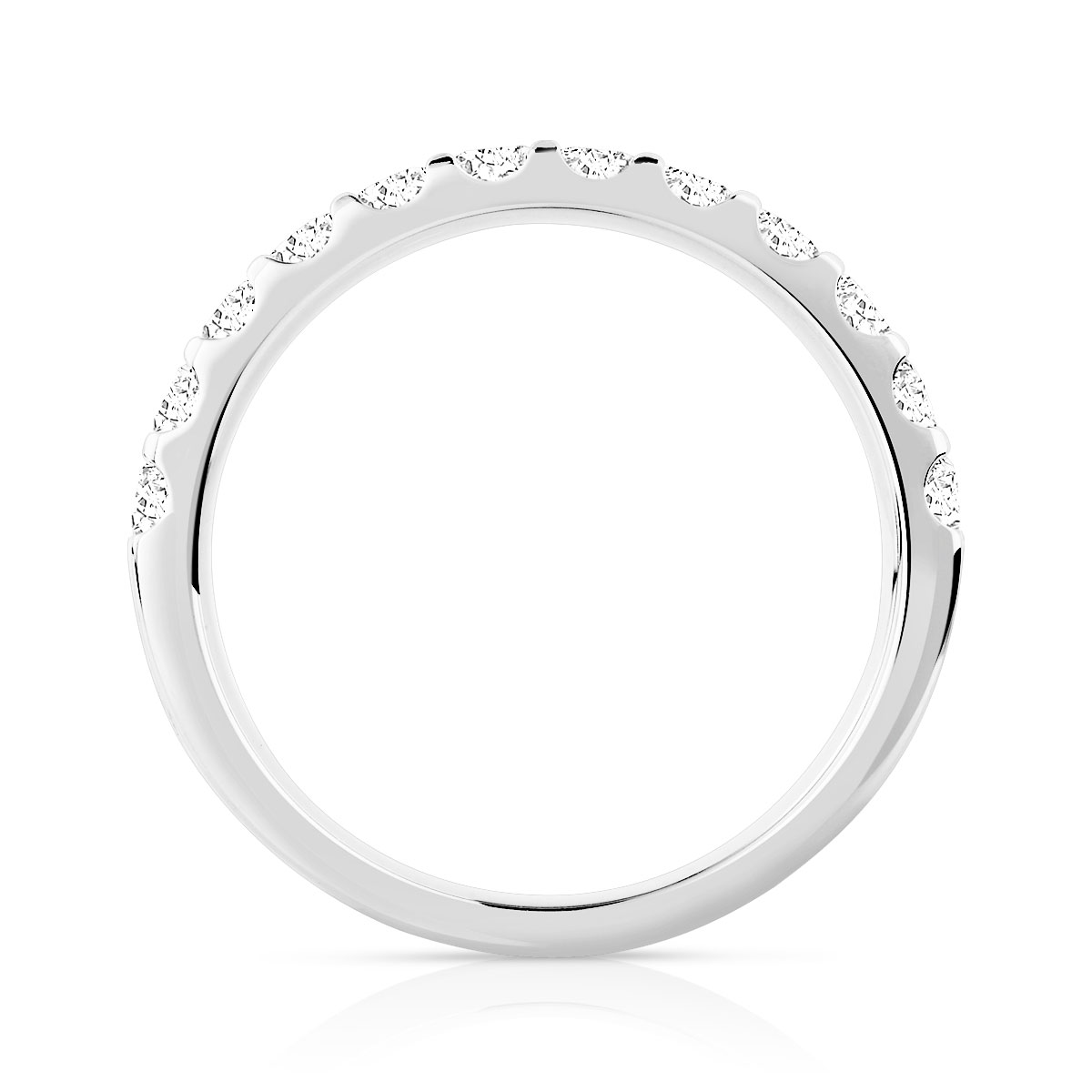 Alliance demi-tour or 750 blanc diamant H/P1