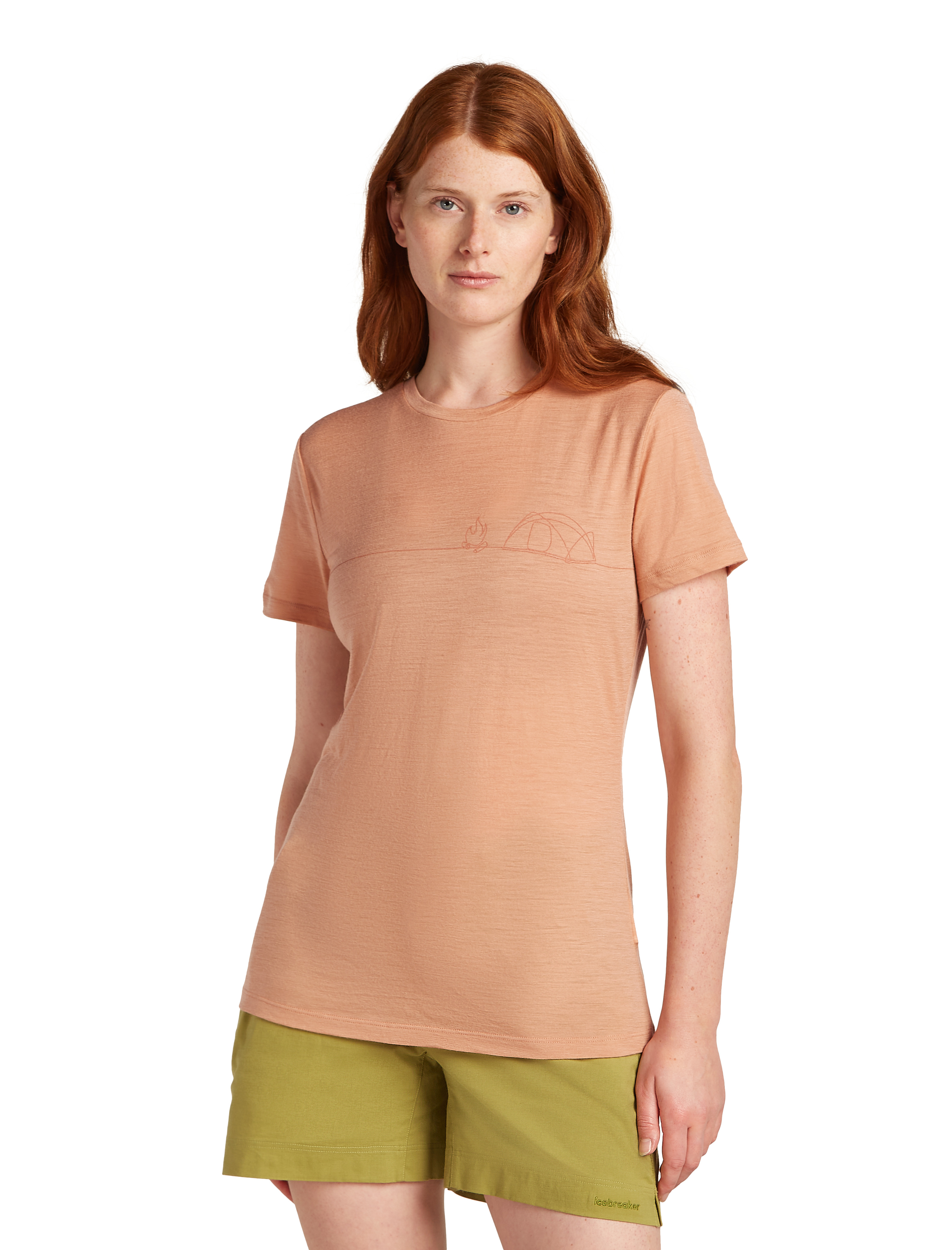 W Merino 150 Tech Lite SS Tee Single Line Camp