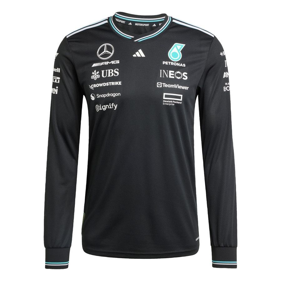 Adidas Maillot pilote manches longues noir authentique Mercedes - AMG Petronas Formula One Team
