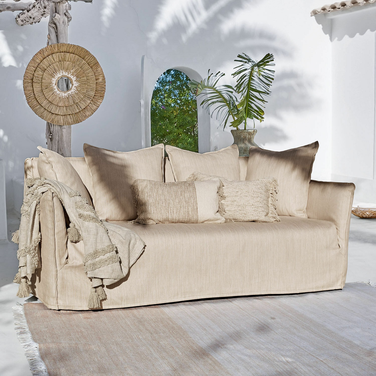 Outdoor-Sofa Ermesinde beige