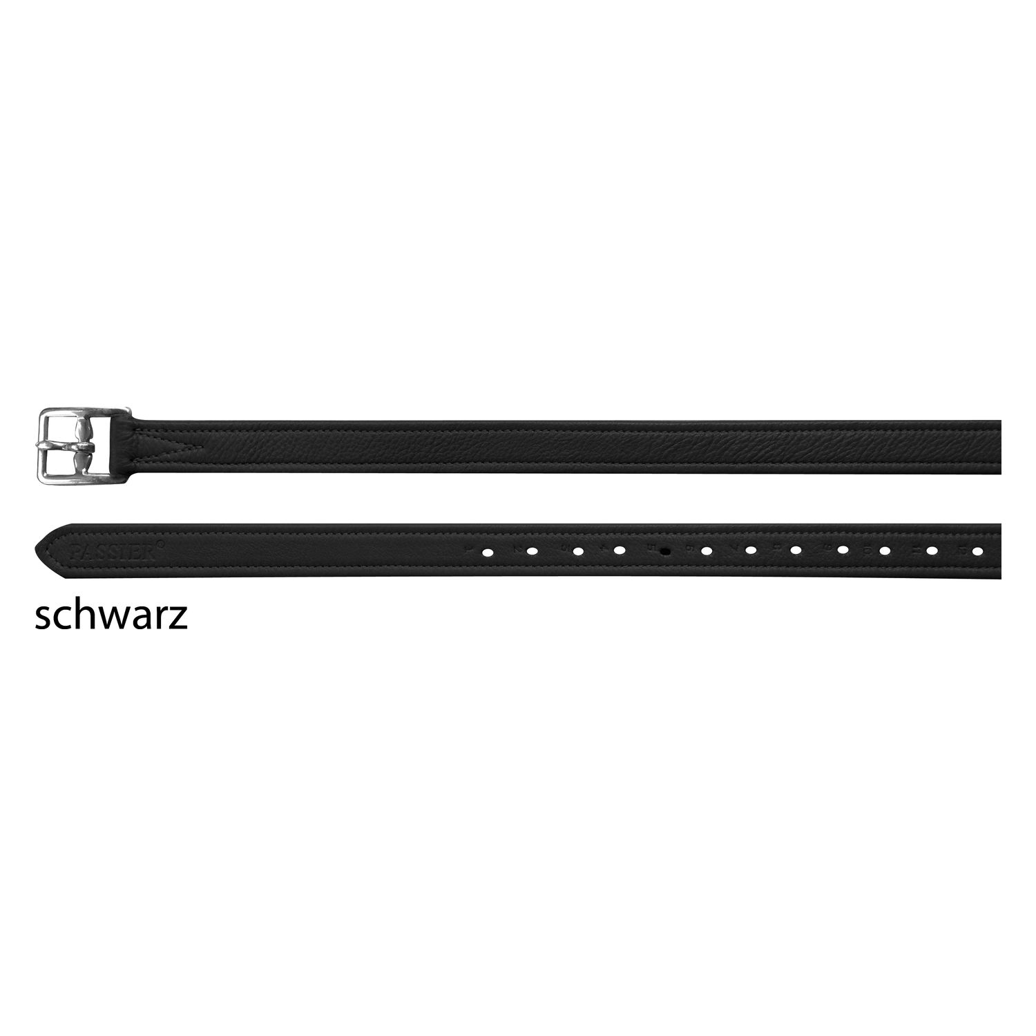 Passier Steigbügelriemen Velvet Touch  - schwarz