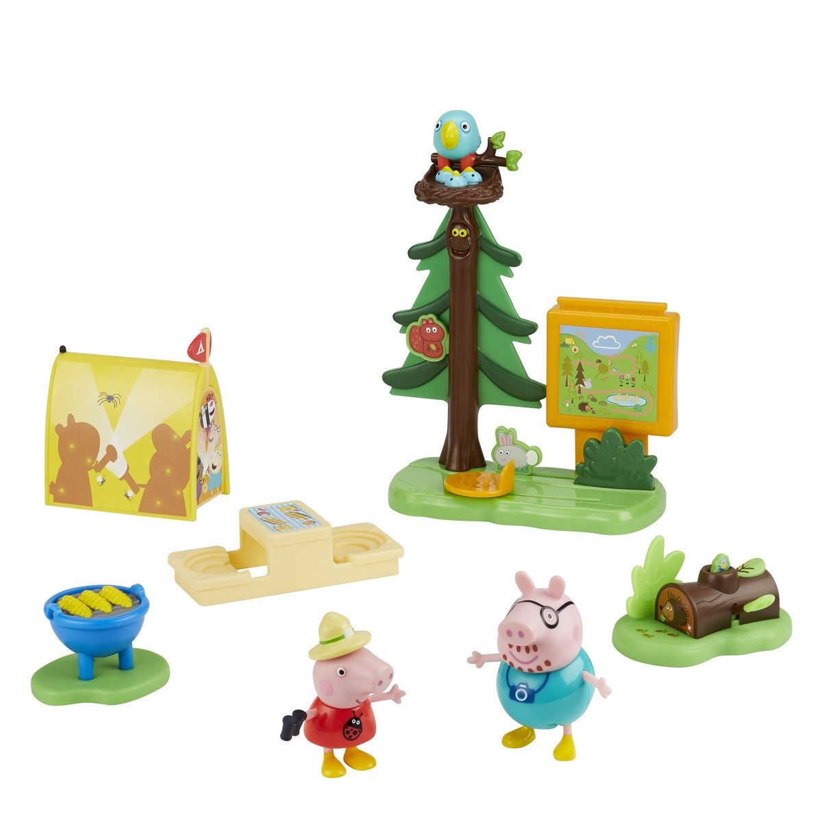 Coffret Peppa et Papa Pig - camping en forêt