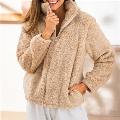 Veste d'intérieur fausse fourrure