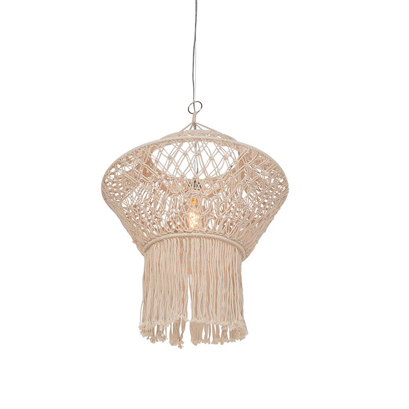 Landelijke hanglamp macramé 90 cm - Macra