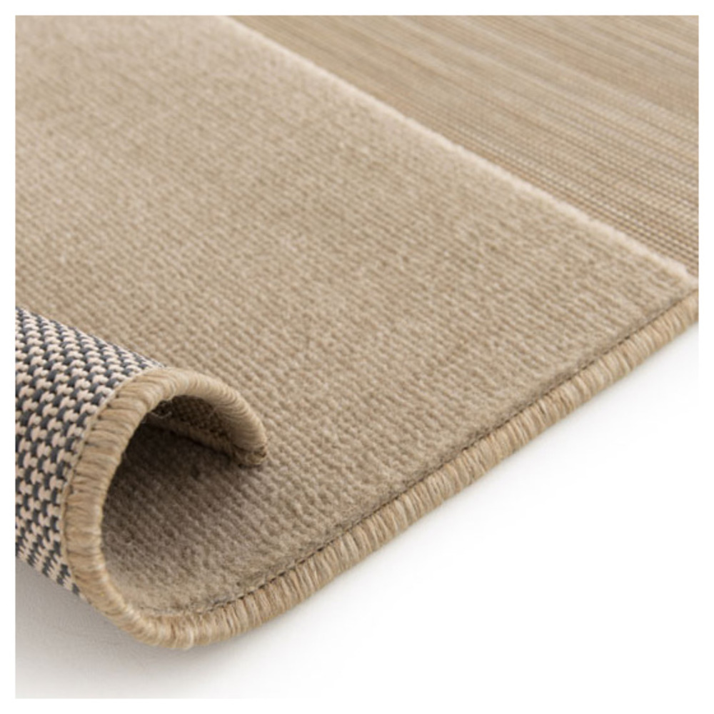 Tapis intérieur et extérieur en relief - capri - marron et beige - 160 x 230 cm