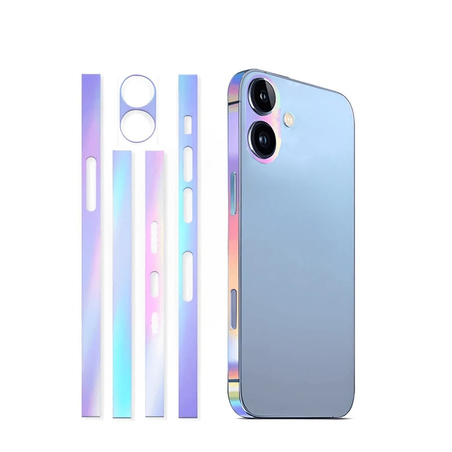 iPhone 16 Leuchtende Skin Sticker PVC Klebefolie für Rahmen   Kamera - Bunt