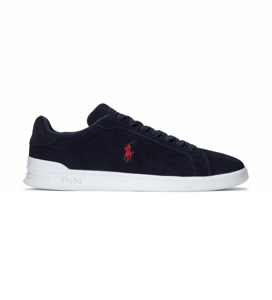 Tênis Ralph Lauren Heritage Court II em couro azul-marinho