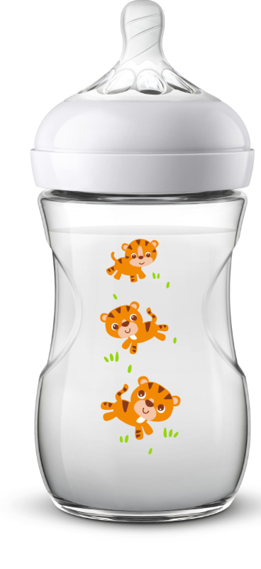 BIBERON NATURAL 2.0 9OZ TIGER - Transparent